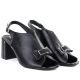 3. Schwarze Jezzi RMR25112-3 Sandalen mit Blockabsatz und Schleife für Damen