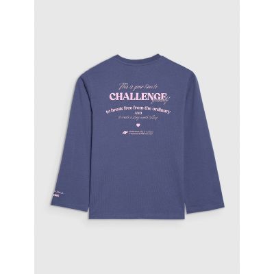 6. Oversized Langarmshirt mit Print für Mädchen 4F 4FJRAW25TLONF589-33S