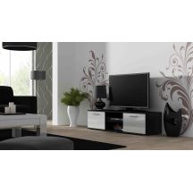 TV-Schrank SOHO 140 schwarz/weiß glänzend