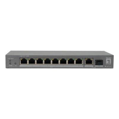 LevelOne PoE+ Switch 8xGE PoE/1xGE/1xSFP 120W unmanaged.Kunststoff