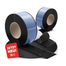 Label-the-cable LTC 1610-5-50 Silbernes Klebeband, geeignet für den Innen- und Außenbereich, 5 m, Schwarz