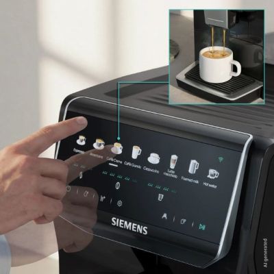 5. Siemens EQ500 iAroma TP553E07 15-Bar-Espressomaschine | Klavierlack