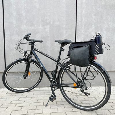 18. Wozinsky Fahrrad-Gepäckträgertasche mit Schultergurt, 9 l (Regenschutz inklusive), Schwarz (WBB22BK)