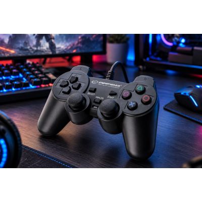 9. Esperanza EG106 Gamepad (PC, PS2, PS3; schwarz)