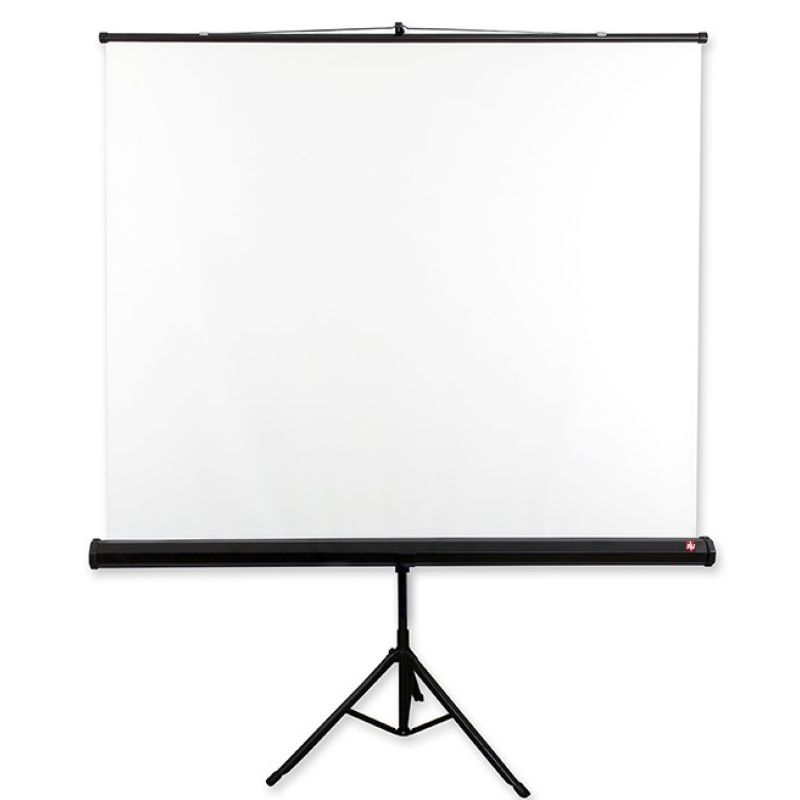 Projektionsleinwand auf AVTEK Tripod Standard 175 Stativ (manuell ausgerollt; 175 x 175 cm; 1:1; 97")