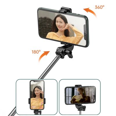 16. Selfie-Stick WHS1Y Teleskopstativ 1 m mit Telefonhalter – Schwarz
