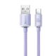 2. Baseus Crystal Shine Series Kabel USB-Kabel für schnelles Aufladen und Datenübertragung USB Typ A - USB Typ C 100W 2m Lila (CAJY000505)