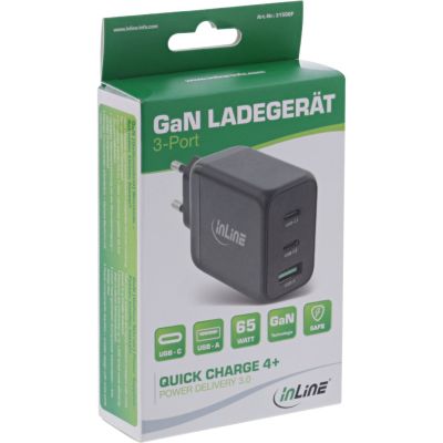 4. InLine 31506F Universelles Handy-Ladegerät Schwarz AC-Schnellladefunktion Intern