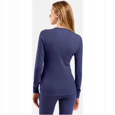 Odlo BL TOP Crew Neck l/s ACTIVE WARM Langarm Thermounterwäsche Gr. M Blau