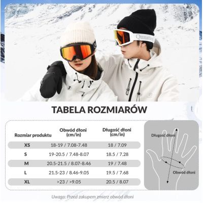 2. Qunature Skihandschuhe 014-S345, rosa, XL