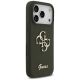 4. Guess Silikonhülle mit großem 4G-Schriftzug für iPhone 17 Pro – Grün