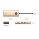 2. Orico PW11 8-in-1 USB-C Dockingstation (2x USB-A 3.0, 1x USB-C PD 100W, 1x HDMI 4K 60Hz, 1x microSD/SD, 1x RJ45 Gigabit Ethernet, 1x 3,5-mm-Audioanschluss) – Roségold