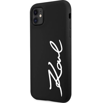 2. Karl Lagerfeld KLHCN61SKSVGK iPhone 11 / Xr 6,1" schwarz/schwarz Hardcase Silikon Signature