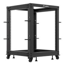 OFFENES RACK 19" 15U 600X600-1100 EINSTELLBAR SCHWARZ LANBERG