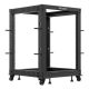 OFFENES RACK 19" 15U 600X600-1100 EINSTELLBAR SCHWARZ LANBERG