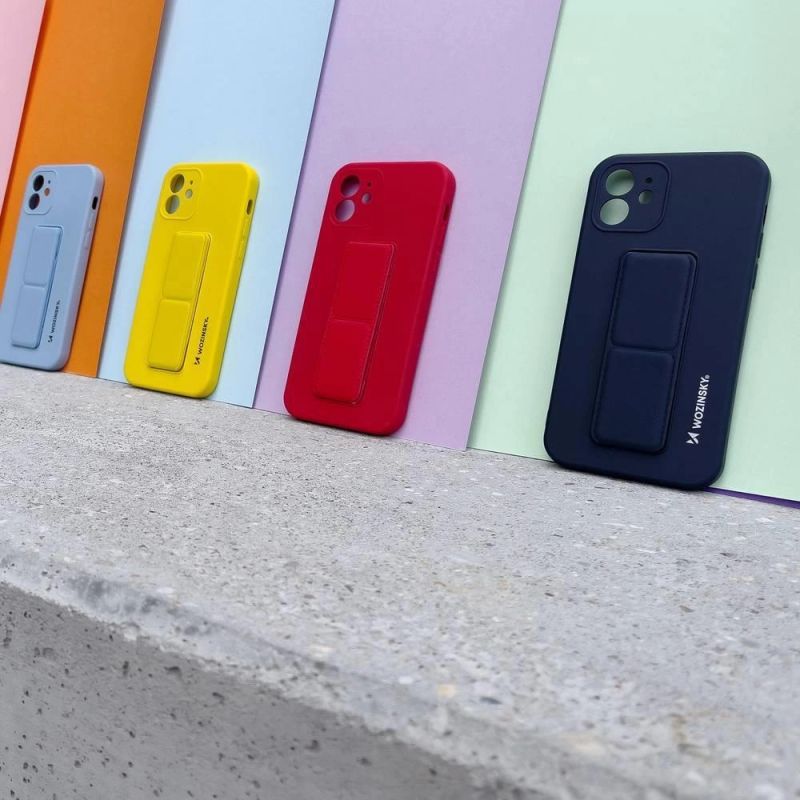 12. Wozinsky Kickstand Case Silikonhülle mit Ständer Samsung Galaxy A22 4G Hülle grau