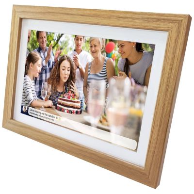 3. Denver-Fotorahmen mit FRAMEO 10,1" 16GB hellem Holz
