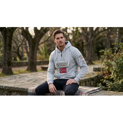 7. Herren-Sweatshirt Geographical Norway GYMCLASS BGREY DB GTX MEN 054 (WW2844H/GN-BLENDED GREY)