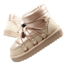 D.Franklin Damen Winter Schneestiefel Modische isolierte goldene Stiefeletten