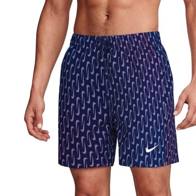 3. Badeshorts Nike Breaker Swoosh Link Midnig marineblau-rosa-violett NESSG577 440