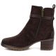 3. Wildleder-Ankle-Boots für Damen mit Blockabsatz, braun, Potocki SZ12527