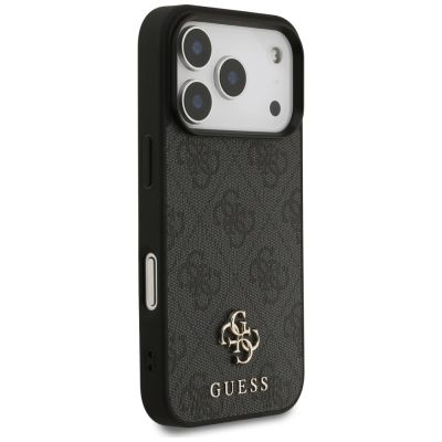 4. Guess 4G Small Classic Logo MagSafe Hülle für iPhone 18 Pro / 17 Pro - Schwarz