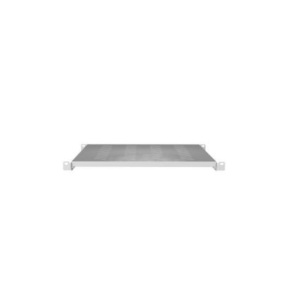 2. Lanberg Regal für 19"-Schränke 1000 mm grau (1 HE/483 x 700 mm, Tragfähigkeit bis zu 25 kg, 4-Punkt-Montage)