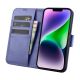 3. iCarer Wallet Case 2in1 Cover iPhone 14 Plus Anti-RFID Leder Flip Case Hellviolett (WMI14220727-LP)