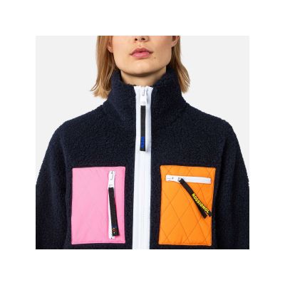 9. Rossignol W On Air Fleece Jkt Blaues Sweatshirt