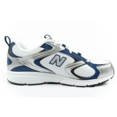 4. New Balance 408 Herren-Sportschuhe, Sneaker, modisch und bequem, weiß/silber