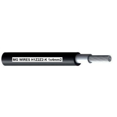 Photovoltaikkabel // MG Wires // 1x4mm², 0,6/1kV schwarz H1Z2Z2-K-4mm2 BK, 100m Packung