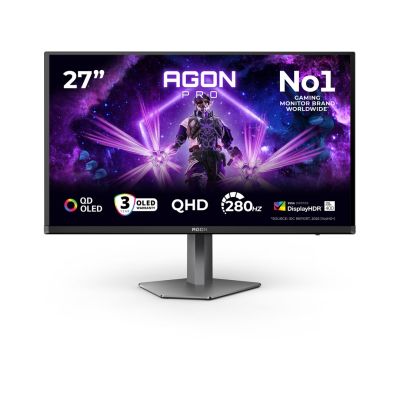 18. AOC AGON PRO AG276QZD2 26,7" 2560 x 1440 px Quad HD QD-OLED Grauer Computermonitor