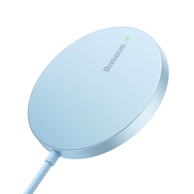 7. Baseus Simple Mini3 magnetisches Ladegerät MagSafe Qi 15W blau