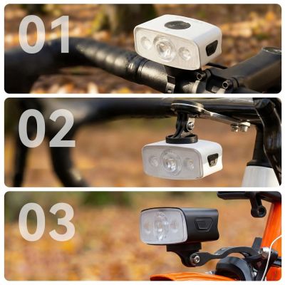 2. Rockbros QC1200 Fahrradfrontlicht 1200 lm USB-C - Schwarz