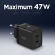 4. Spigen Essential EE472EU 2-Port USC-C 47W Wandladegerät – Schwarz