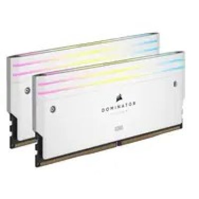 14. Corsair 32 GB PC 7000 CL34 DDR5-Speicherkit, 2 x 16 GB, Dominator T RGB Weiß, Einzelhandel