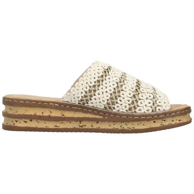 10. Beige Keilsandalen für Damen Rieker 629X8-60