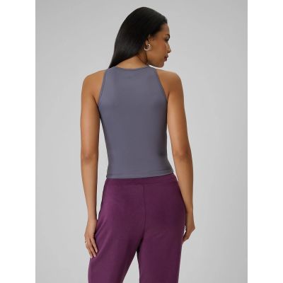 2. Ärmelloses, schmal geschnittenes Damen-T-Shirt, einfarbig, Größe 4F 4FRSS26TSLEF319-24S