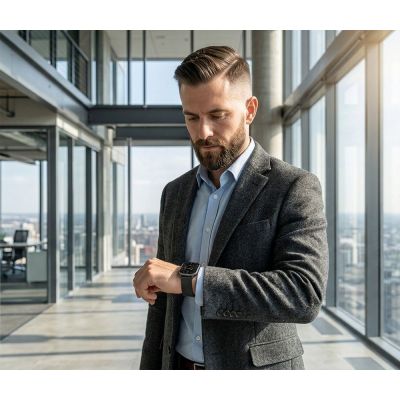 3. Smartwatch Gravity Schwarzes Armband + Armband GT43-5