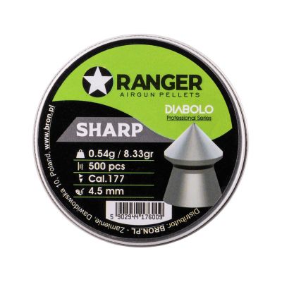 5. 4,5 mm RANGER Diabolo Professional Sharp Tip Shots 500 Stück 0,54 g
