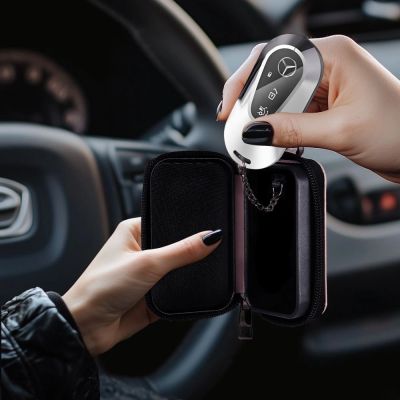 7. Tech-Protect KLR300 RFID-blockierendes Autoschlüsseletui, Rosa