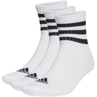 2. Adidas 3-Streifen Gepolsterte Sportswear Mid-Cut Socken 3P HT3456