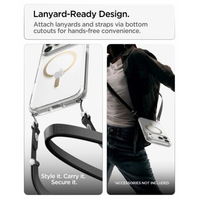 13. Spigen Ultra Hybrid Mag MagSafe Hülle für iPhone 18 Pro / 17 Pro – Transparentes Gold