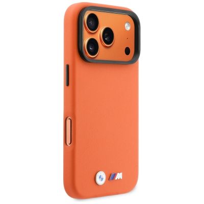 4. BMW M Metal Logo MagSafe Hülle für iPhone 17 Pro – Orange