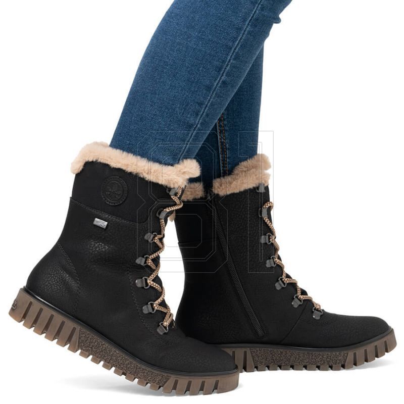 10. Rieker W Y3424-00 RKR745 Pelzstiefeletten
