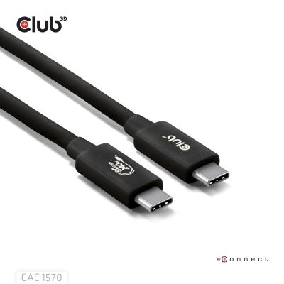 5. CLUB3D CAC-1570 USB-Kabel USB4 Gen 2x2 1,2 m USB-C 80 Gbit/s 240 W Schwarz