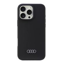 Audi Silikonhülle iPhone 16 Pro Max 6,9" schwarz/schwarz Hardcase AU-LSRIP16PM-Q3/D1-BK