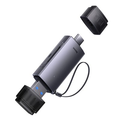 3. Baseus Lite Series USB-A/USB-C 3.0 SD/TF Kartenleser - Grau