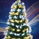 14. Dekorativer Weihnachtsbaum aus Glasfaser, warmweiß/kaltweiß, 120 cm