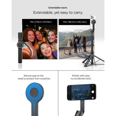 17. Spigen S581W MagSafe Bluetooth-Selfie-Stick und Stativ – Schwarz